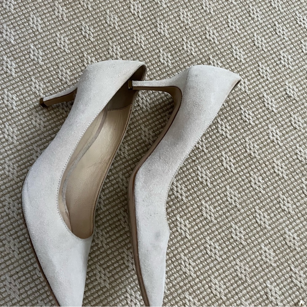 Barneys New York Suede Pointy Toe Pumps - Picture 9 of 11